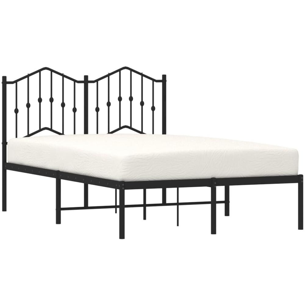Giroletto Con Testiera In Metallo Nero 120x190 Cm - Foto 3