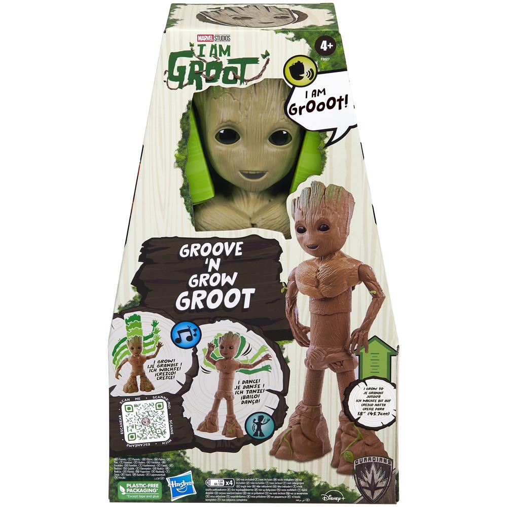 Marvel "I Am Groot", Groot balla e cresce, action figure interattiva da 34 cm, giocattoli - Foto 5
