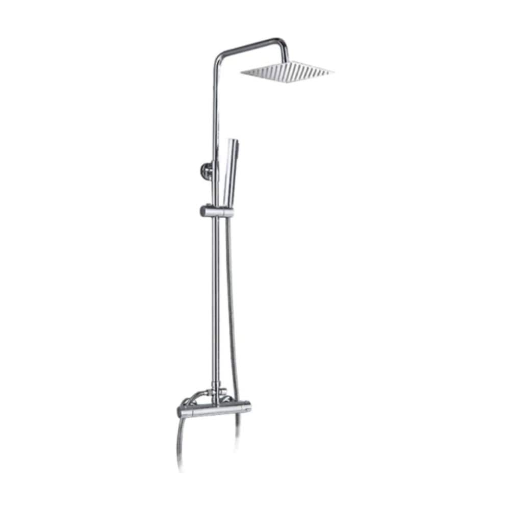 Miscelatore doccia, Blackswan, tipo M15.1 con termostato, modello cromato lucido, misura 20 cm - Foto 1