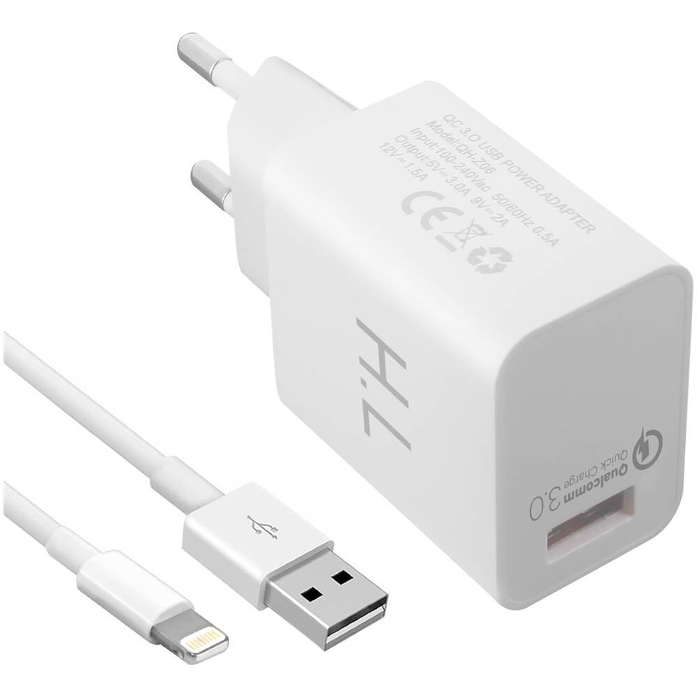 Caricabatterie Da Muro Presa Usb 1a + Cavo Iphone 5, 5s, 6, 6s, 6+. . . - Foto 16