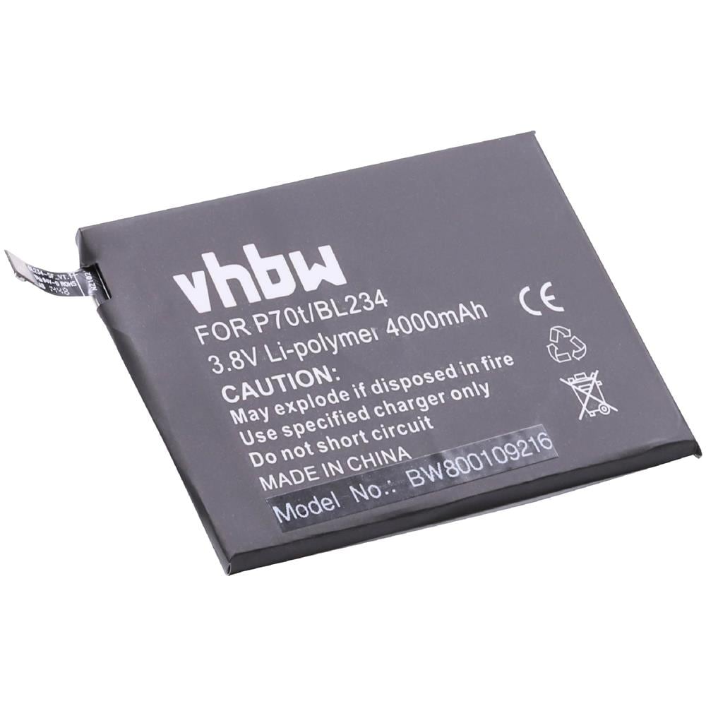 Li-polymer Batteria 4000mah (3.8v) Per Cellulari E Smartphone Lenovo A5000 Dual, Vibe P1m Sostituisce Bl234. - Foto 1