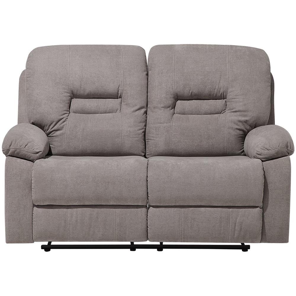 Divano A 2 Posti Reclinabile In Tessuto Beige Talpa Bergen - Foto 1