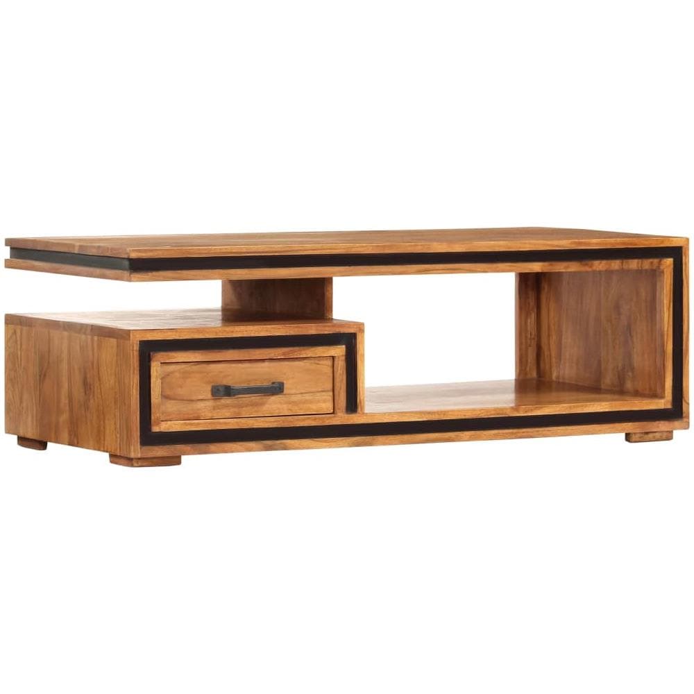 Tavolino da Salotto in Legno Massello 110x60x45 cm - Foto 1