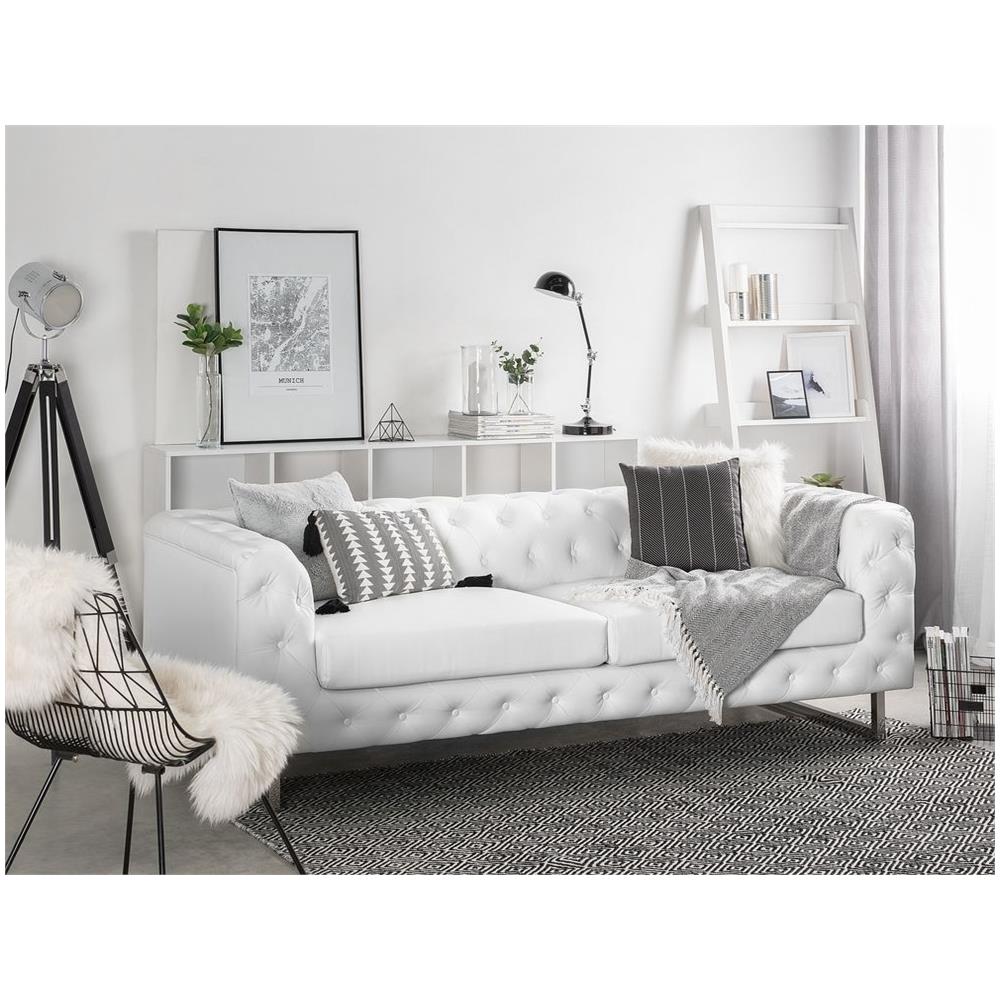 Comfortly Copertura Per Divano IKEA Nockeby 3 Posti, 7 Pezzi, Microfibra Lavabile, Colore Avorio, Certificato OEKO-TEX