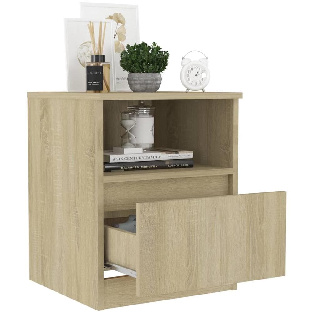 Comodino Rovere Sonoma 40x40x50 cm in Legno Multistrato - Foto 3