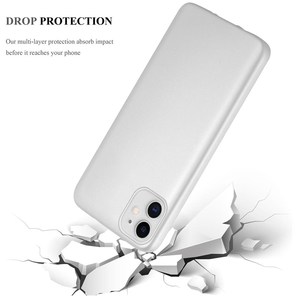 Custodia Compatibile Con Apple Iphone 11 In Argento Metallico - Coperchio Protettivo In Silicone Tpu Flessibile - Foto 7