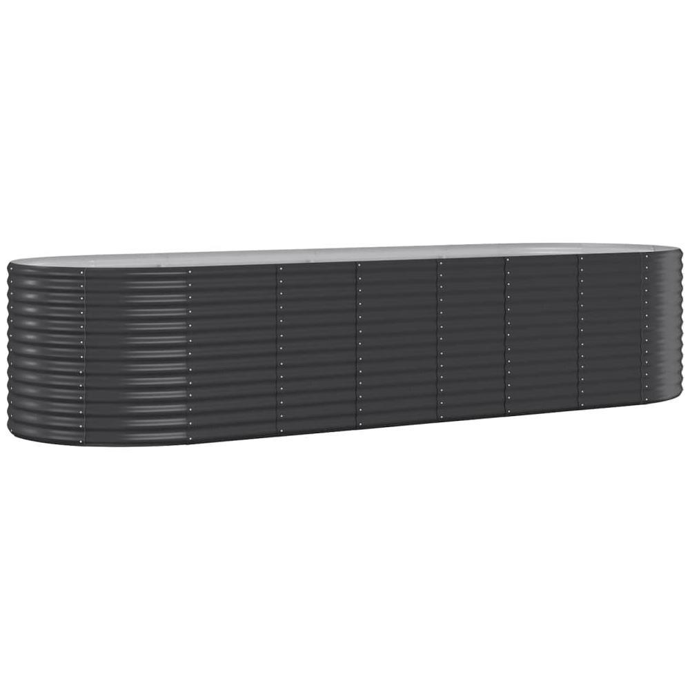 Letto da Giardino in Acciaio a Polvere 322x100x68 cm Antracite - Foto 1