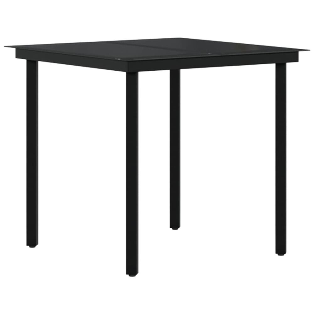 Set Da Pranzo Per Giardino 5 Pz Con Cuscini Nero - Foto 3