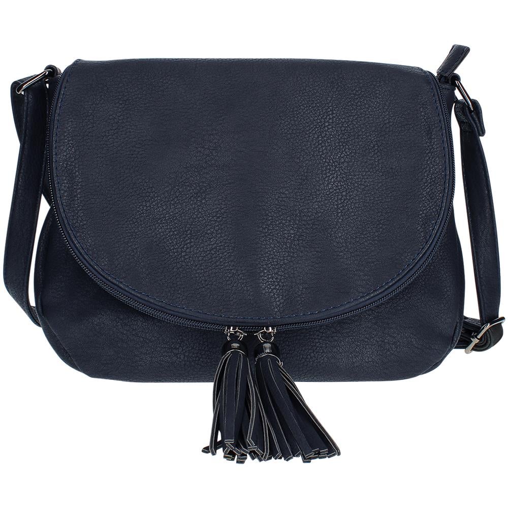 Borsa A Tracolla Con Cerniera - Paris - Blu - Foto 1