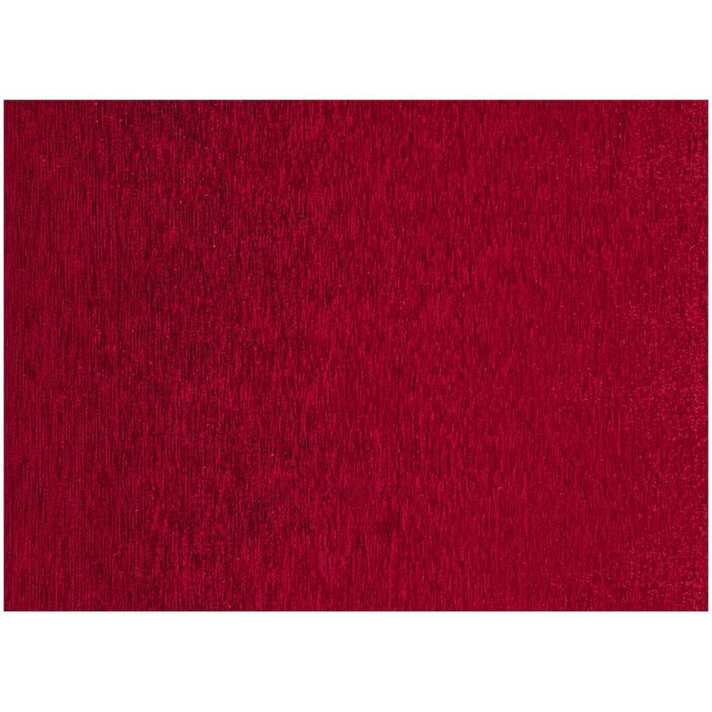 Tappeto Velour Antiscivolo Da Camera E Salotto Disegno Giove Rosso By Suardi Rotondo 200 Cm Rosso - Foto 5
