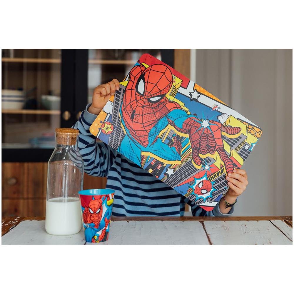 Tovaglietta Individuale Blu E Rossa Per Bambini In Plastica Spiderman Uomo Ragno - Foto 2