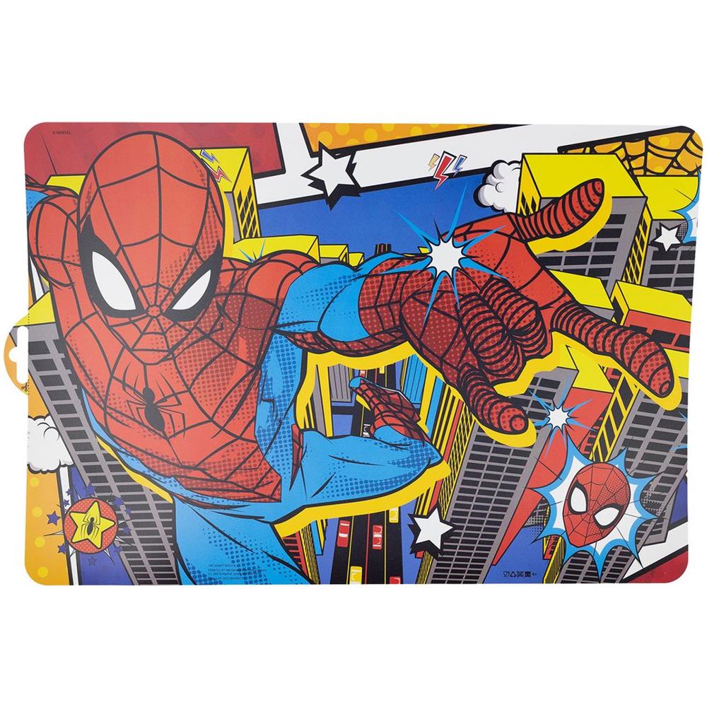 Tovaglietta Individuale Blu E Rossa Per Bambini In Plastica Spiderman Uomo Ragno - Foto 3
