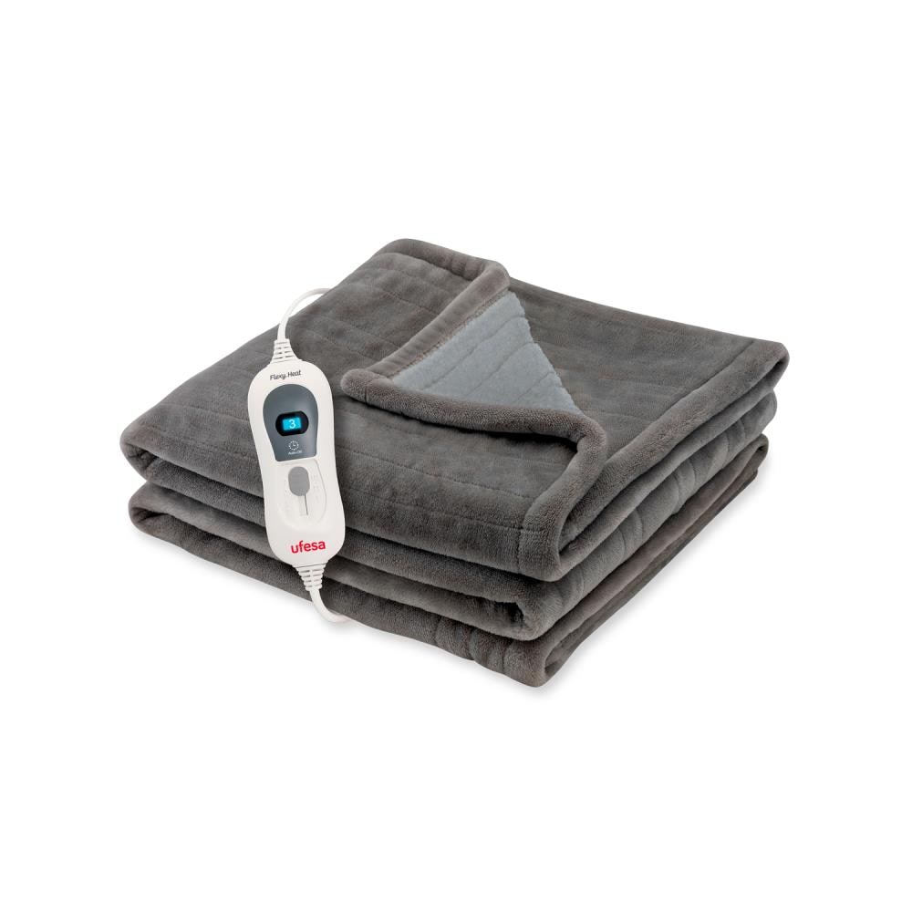 Coperta Elettrica 150X100 cm con 3 Livelli di Temperatura Potenza 120 W Colore Grigio - Foto 1