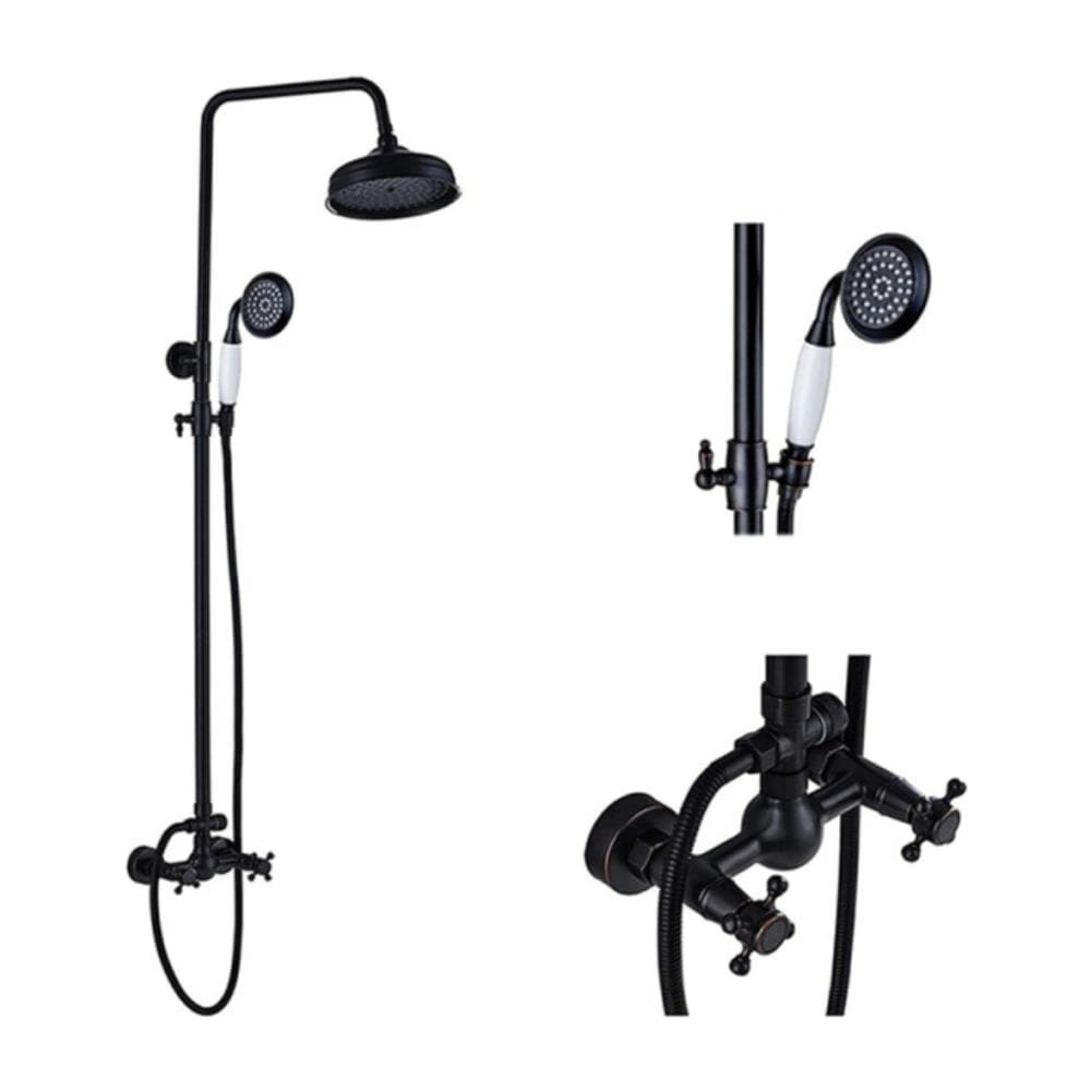 Rubinetto per doccia, Blackswan, tipo M17.7 con ceramica, modello nero anticato, misura 20 cm - Foto 2