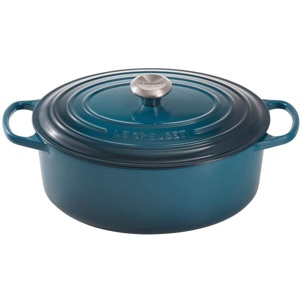 Casseruola Ovale Evolution in Ghisa 29 cm Colore Deep Teal Cocotte - Foto 1