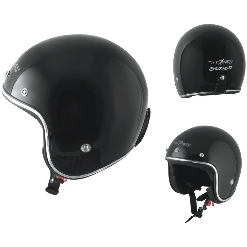 Casco Moto Jet Omologato Ece 22-05 Nero Custom Scooter Naked Taglia Xl - Foto 1