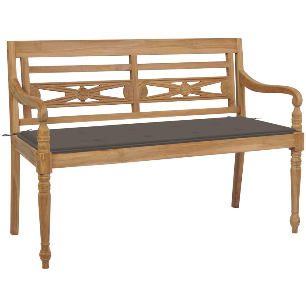 Panca Batavia Con Cuscino Talpa 120 Cm In Massello Di Teak - Foto 1
