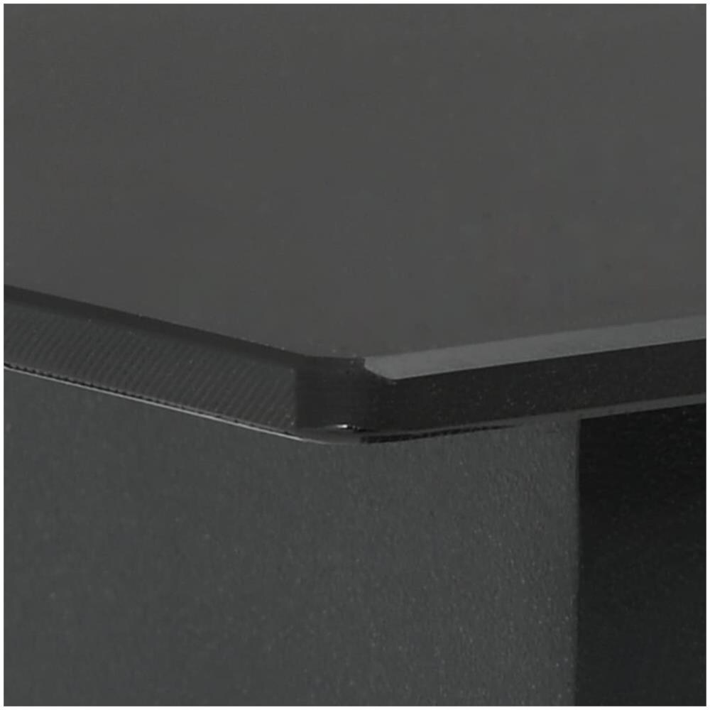 Tavolo da Giardino Nero 80x80x74 cm in Acciaio e Vetro - Foto 3