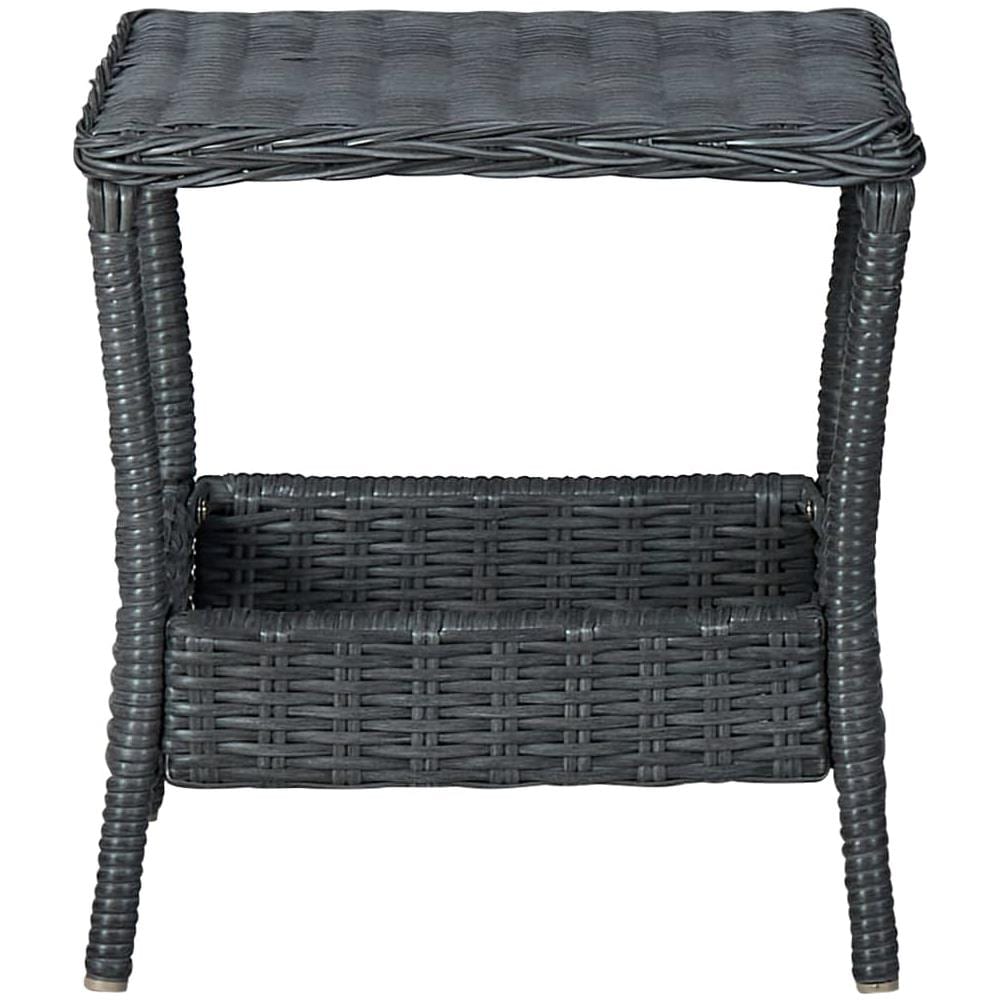 Set Divani da Giardino 2 pz con Cuscini Polyrattan Grigio Scuro - Foto 2