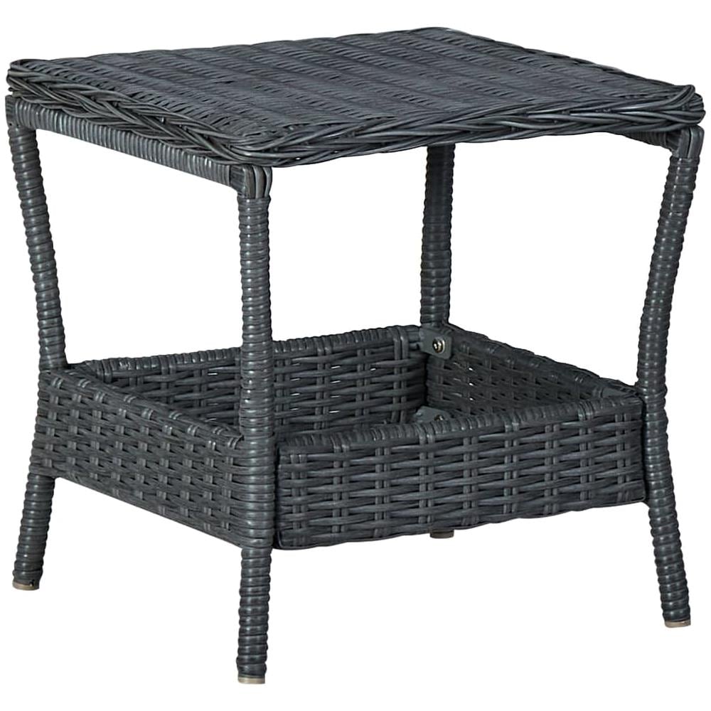 Set Divani da Giardino 2 pz con Cuscini Polyrattan Grigio Scuro - Foto 3