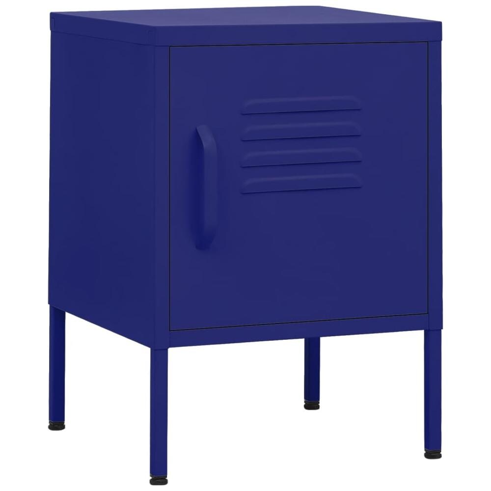 Comodino Blu Marino 35x35x51 Cm In Acciaio - Foto 2