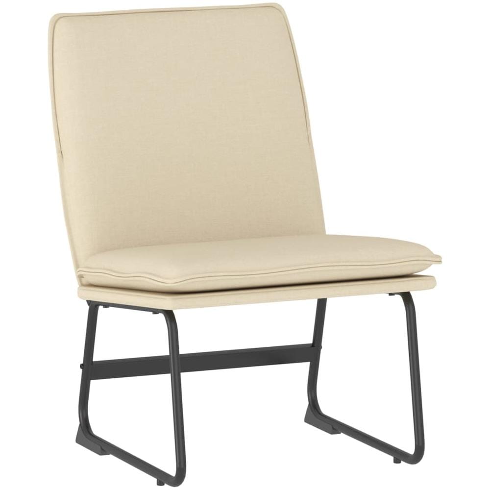 Sedia Lounge Crema 52x75x76 Cm In Tessuto - Foto 2