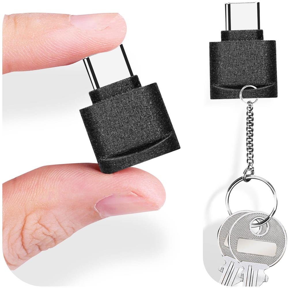 Mini Lettore Schede Micro-sd E Tf, Adattatore Usb-c Nero - Foto 5