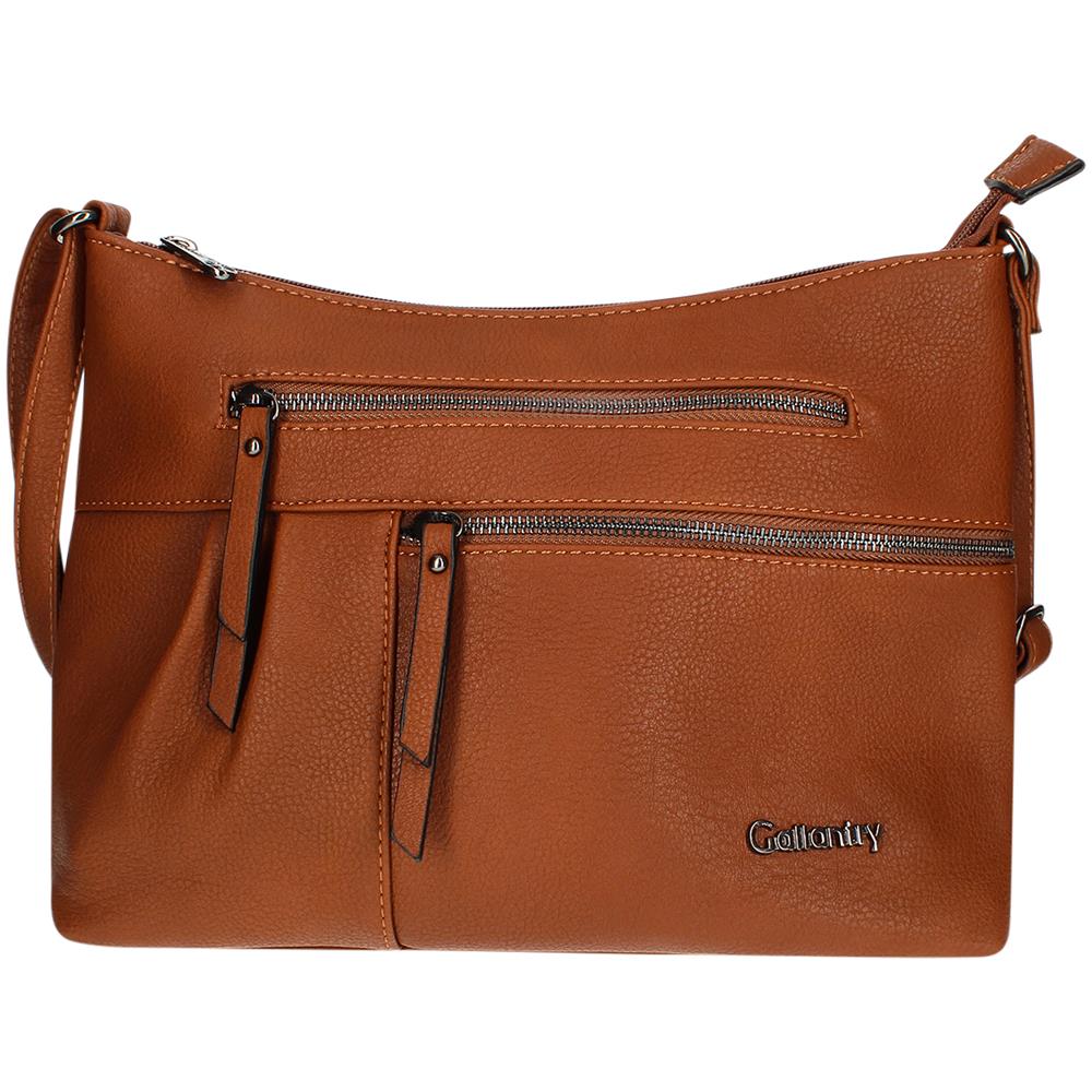 Borsa A Tracolla Multiscomparto Con Zip - Paris - Marrone - Foto 1