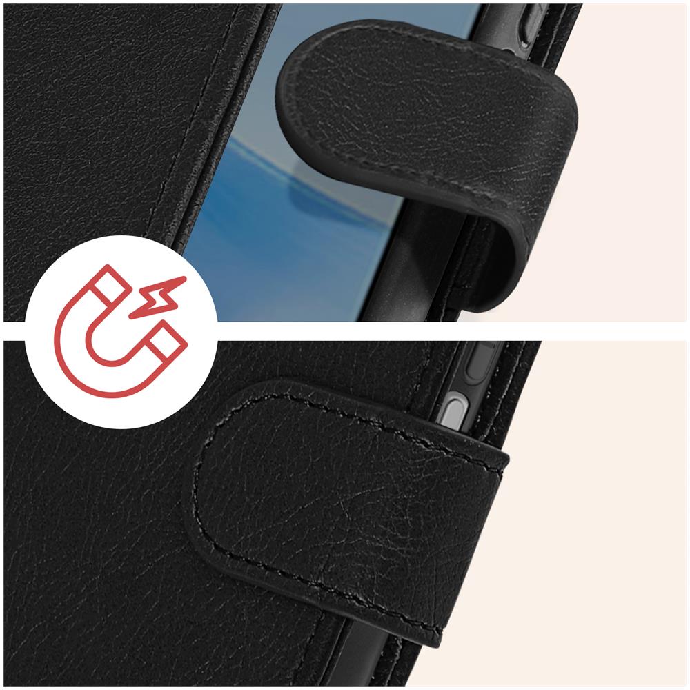 Custodia Per Honor 90 Lite Copertina Portacarte Funzione Supporto Nera - Foto 5