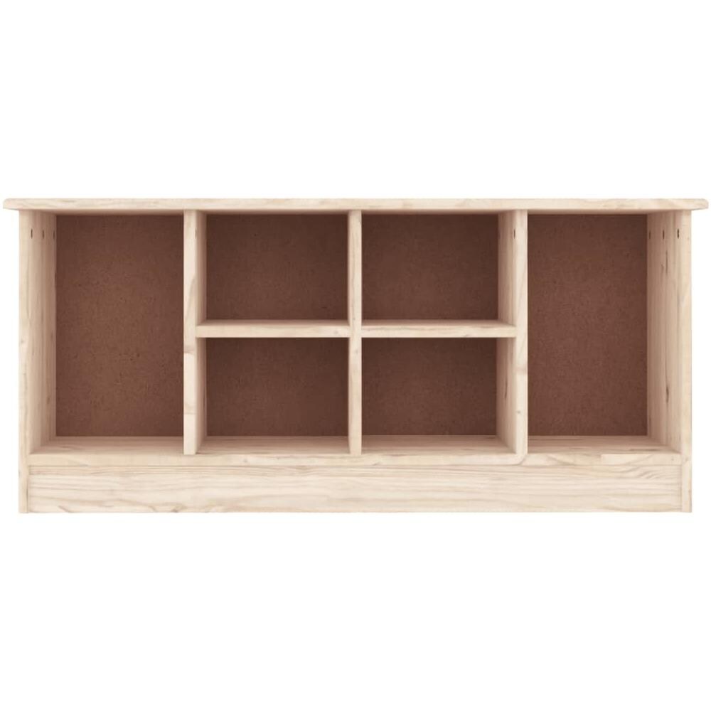 Panca Porta Scarpe Alta 100x35x45 Cm In Legno Massello Di Pino - Foto 3