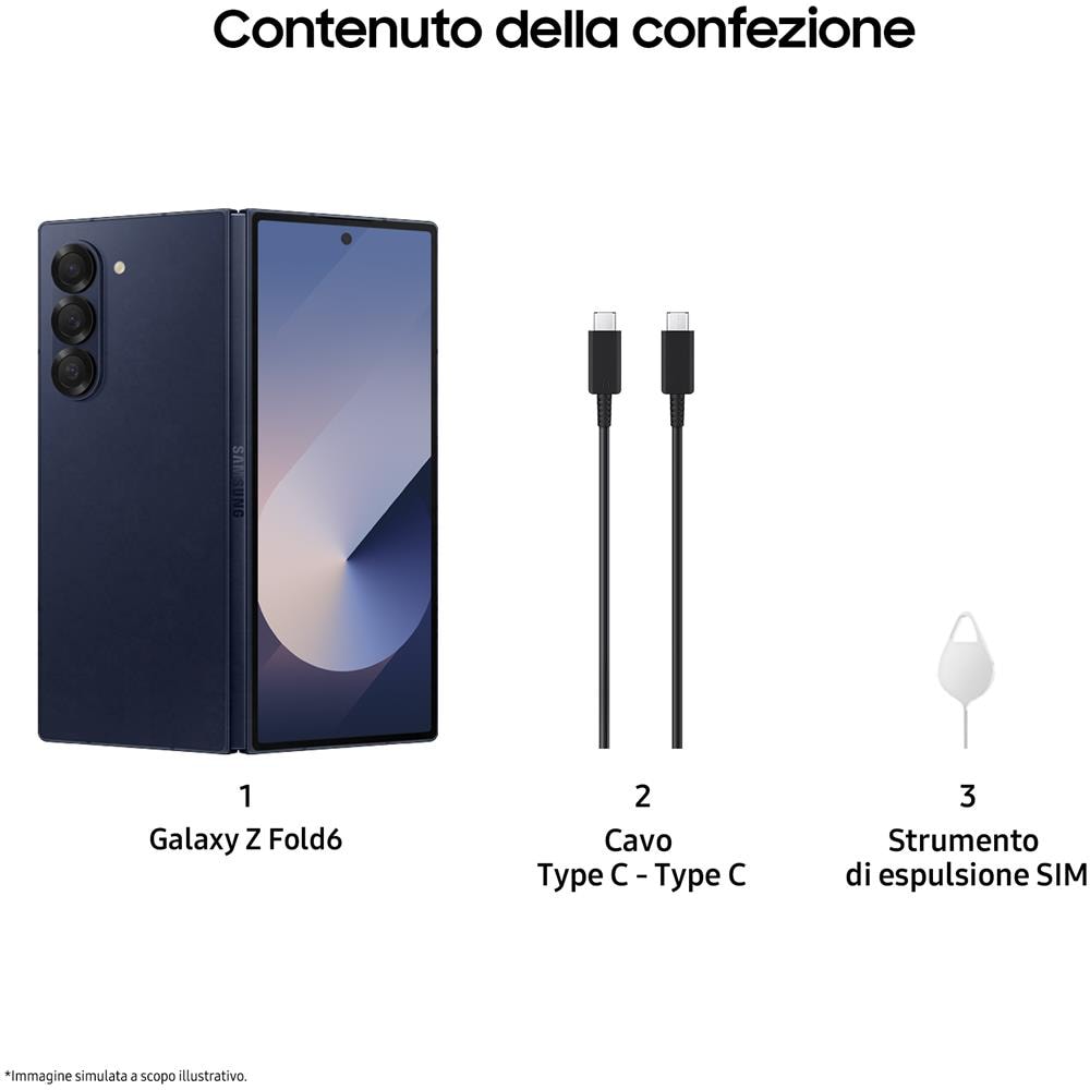 Galaxy Z Fold6 5G AI 512GB 12GB Ram Display 6,3" / 7,6" Dynamic AMOLED 2X 4400 mAh Navy Italia - Foto 9