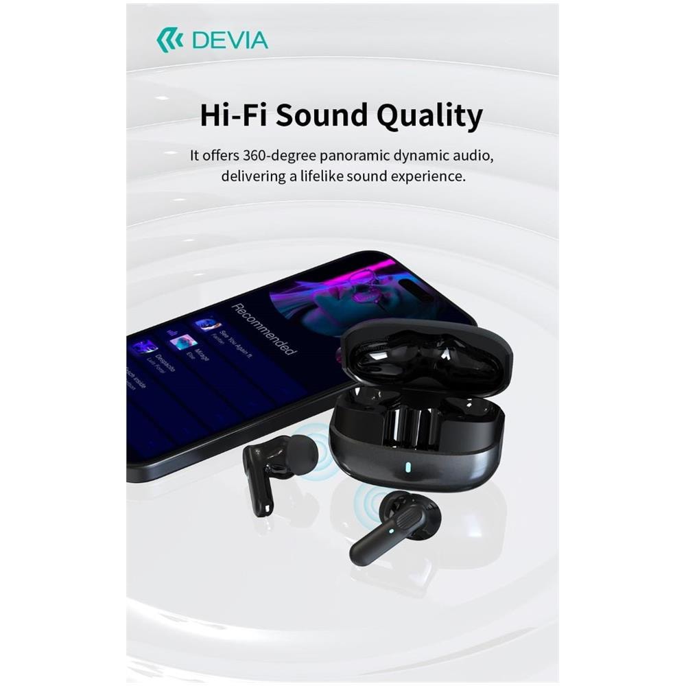 Auricolari TWS EM408 con ANC riduzione del rumore Neri - Foto 2