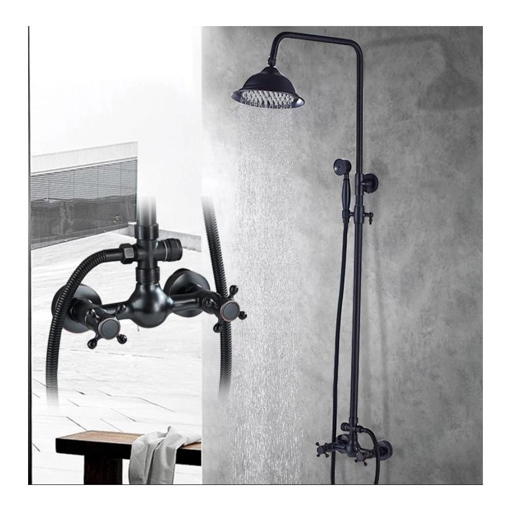 Rubinetto doccia, Blackswan, tipo M17.6 Funnel, modello nero anticato, misura 20 cm - Foto 2