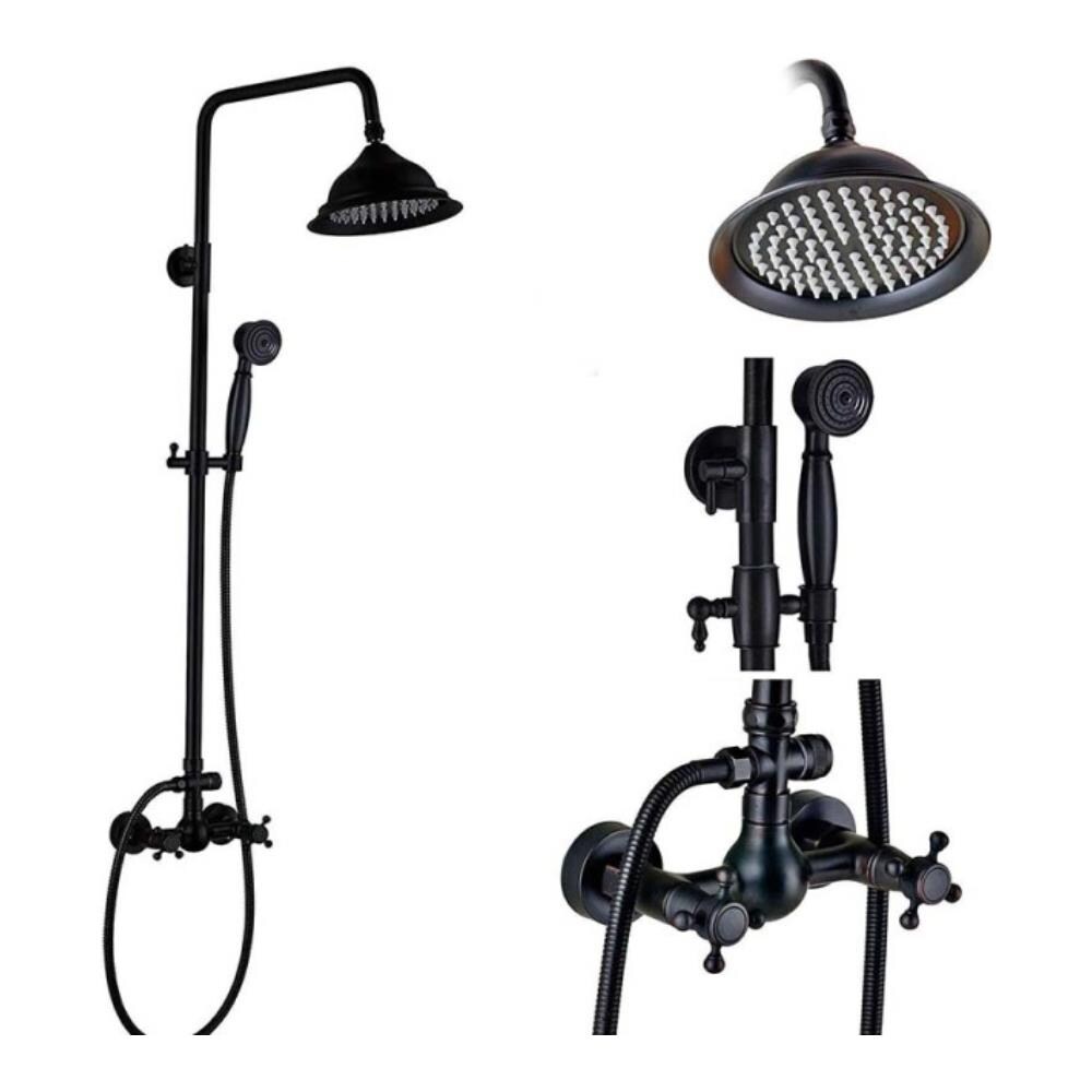 Rubinetto doccia, Blackswan, tipo M17.6 Funnel, modello nero anticato, misura 20 cm - Foto 4