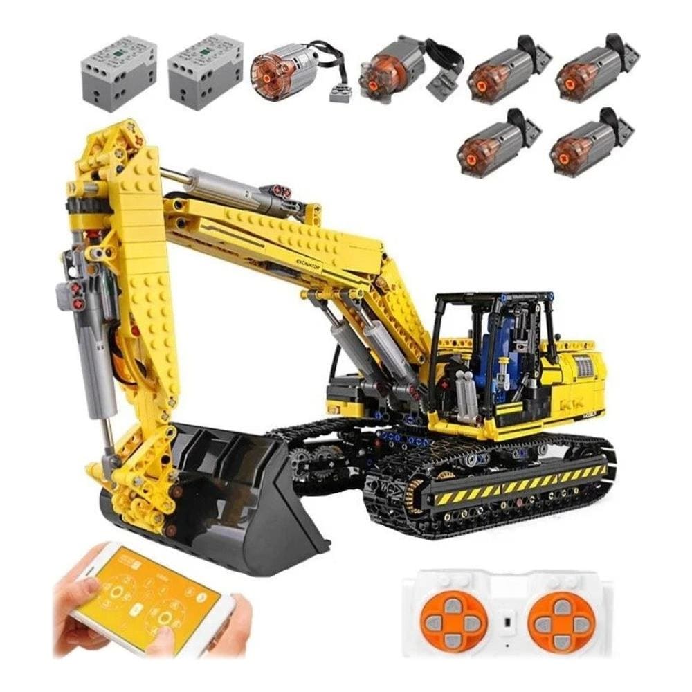 Set blocchi compatibili 2169 Pezzi Escavatore RC per bambini - Foto 1