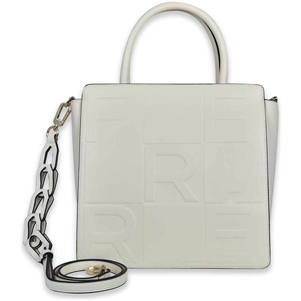 Ferré - Borsa A Mano Con Tracolla Rimovibile - Kfd1i1 - Bianco - Foto 1