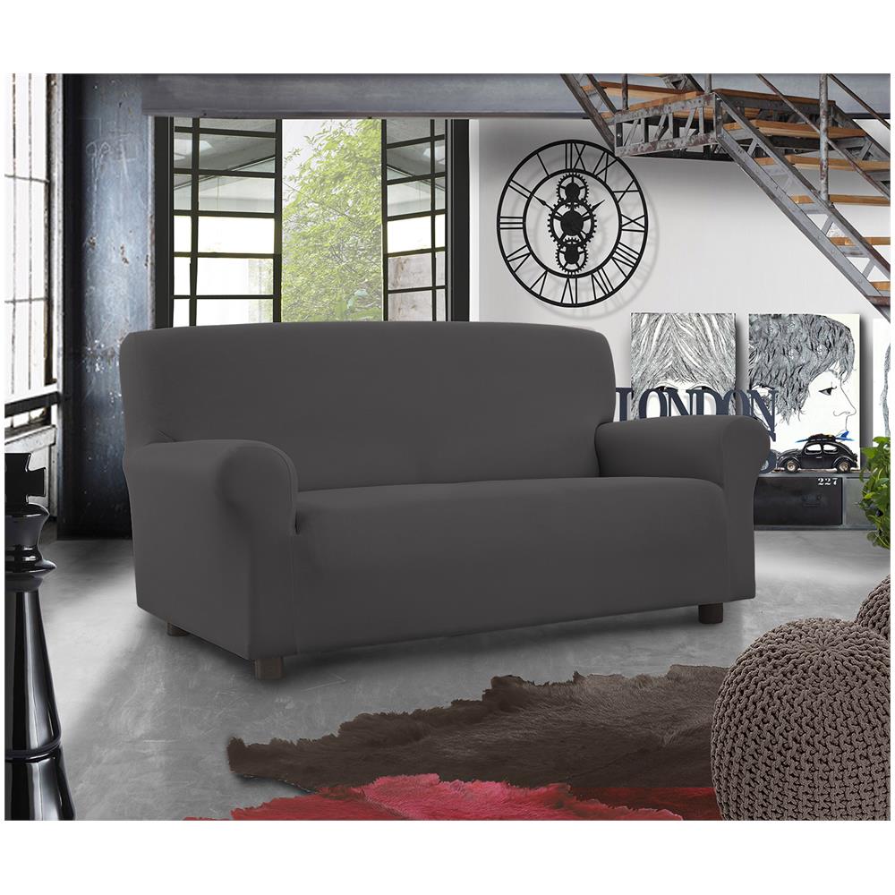 Copridivano Elastico Subito Fatto Made In Italy - 1 Posto Estensibile Da 85 A 100 Cm Grigio - Foto 1