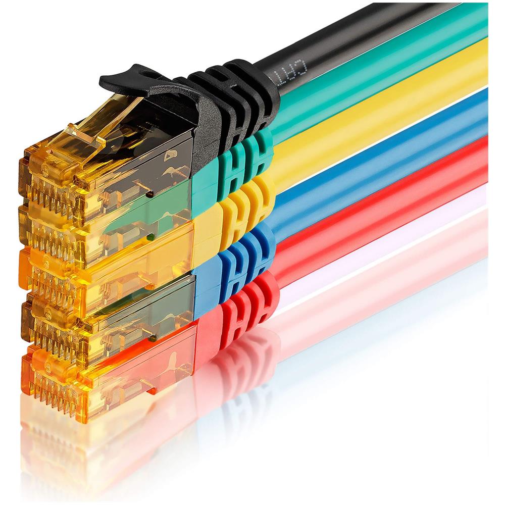 0.5m Cavo Ethernet Cat6 Gigabit Lan Rete Cavo Rj45 1000mbit S Ad Alta Velocit U-utp Cavo Patch Per Il Router Pc Tv Set Di 5 Colorate - Foto 1