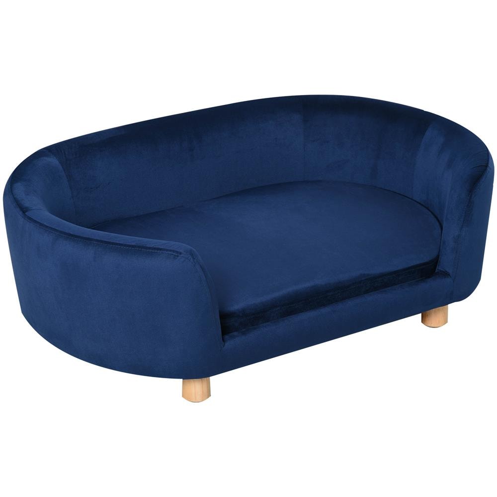 Cuccia Da Interni, Divano Per Gatti O Cani Di Taglia Piccola E Media In Velluto Blu - Foto 1