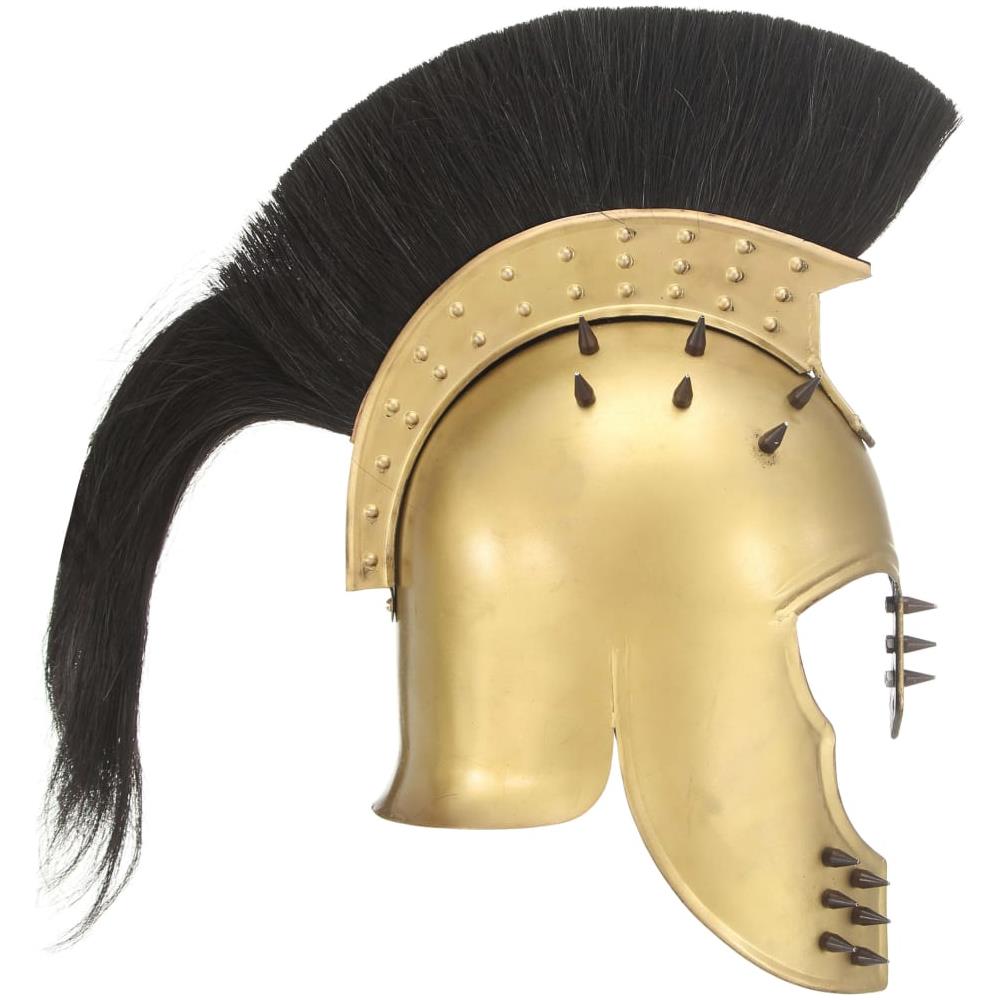 Elmo Da Guerriero Greco Antico Per Larp In Acciaio Ottone - Foto 3