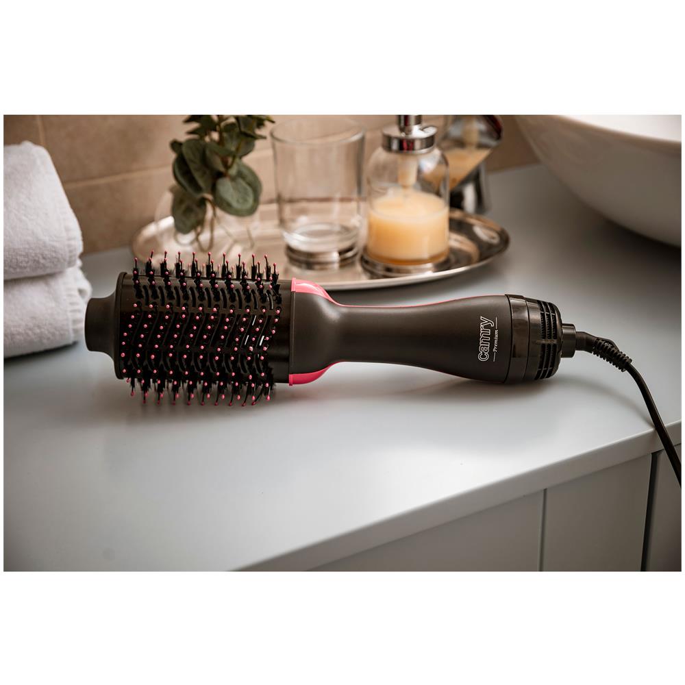 Camry Cr2025 Spazzola Asciugacapelli, 3 Temperature, 2 Velocità, Ceramica, Por Styling 1800w Nero - Foto 2