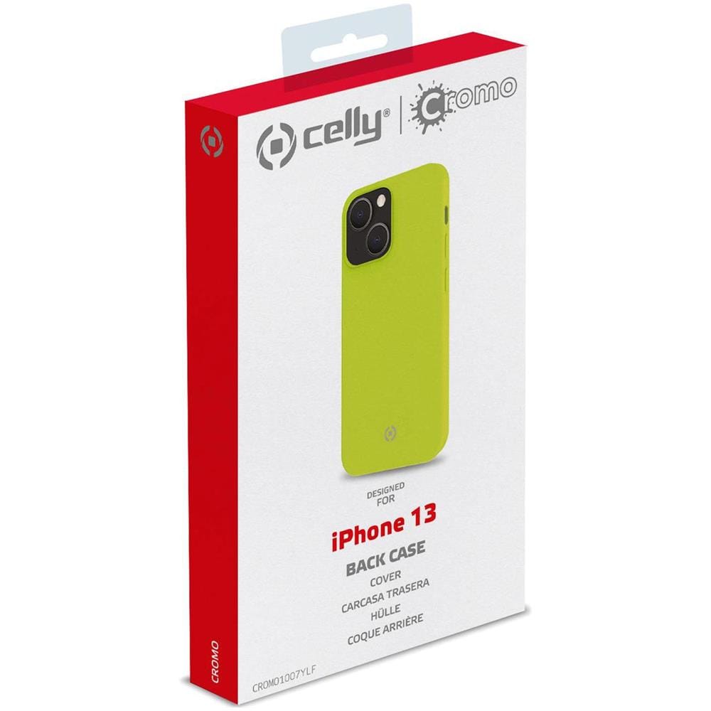Cromo Custodia Morbida In Gomma Per Iphone 13 Giallo Fluo - Foto 2