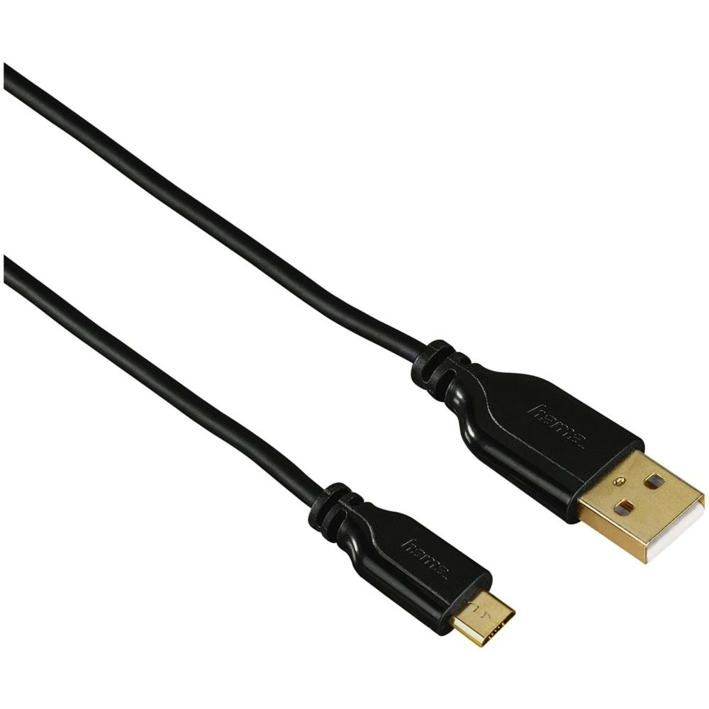 0.75m, USB2.0-A / USB2.0 Micro-B 0.75m USB A Micro-USB B Nero cavo USB - Foto 1