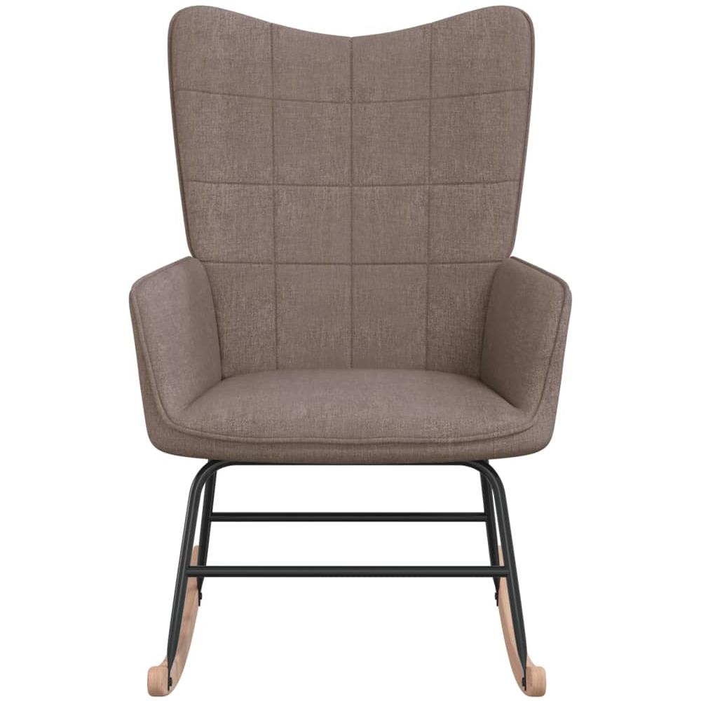 Sedia a Dondolo Grigio Talpa in Tessuto - Foto 3