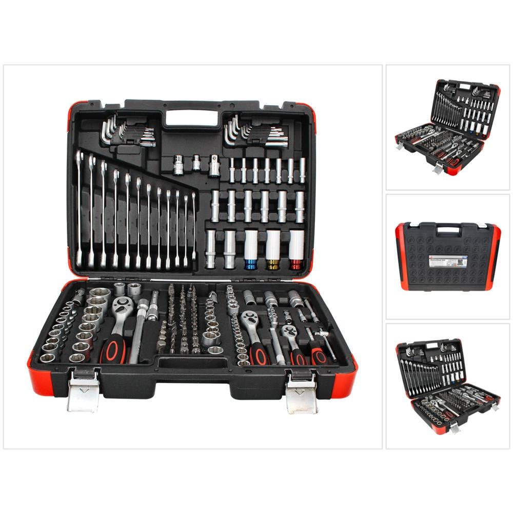 Set Di Chiavi A Bussola 176 Pz. (15217) Azionamento 6,3 Mm (1/4"") 10 Mm (3/8"") 12,5 Mm (1/2"")  - Foto 1