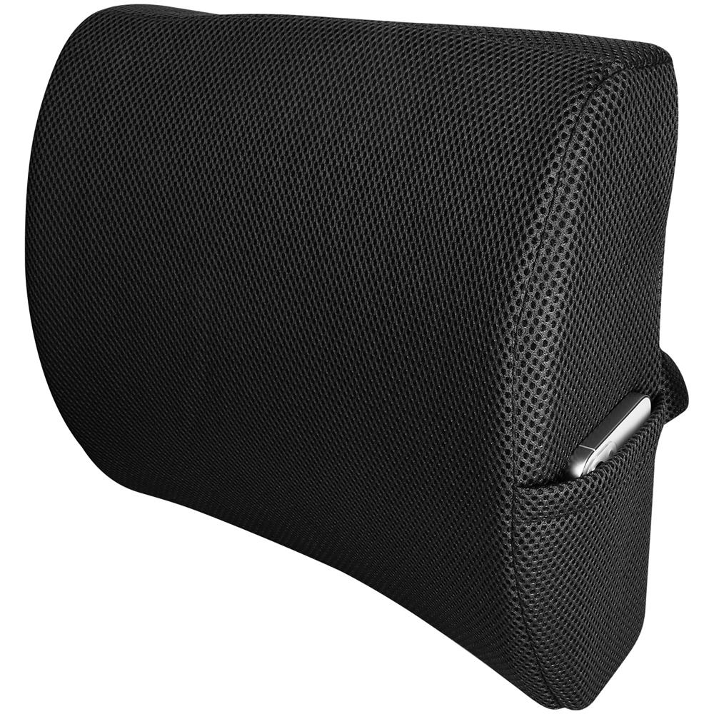 Cuscino Memory Foam Sedile Auto Con Tasca Laterale E Cinturino Regolabile Nero - Foto 1