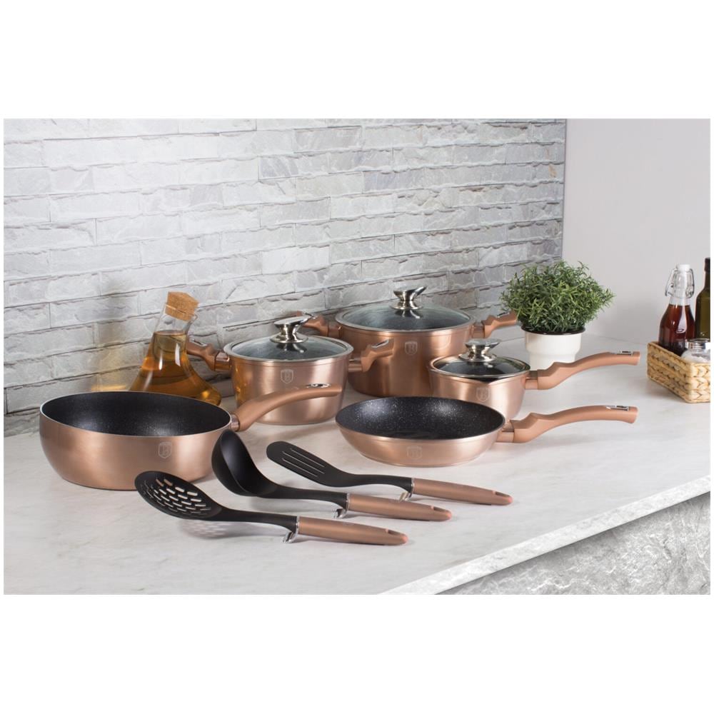 Set Vasi In Granito Berlinger Haus Bh-6160 Oro Rosa 13 Pezzi. - Foto 8