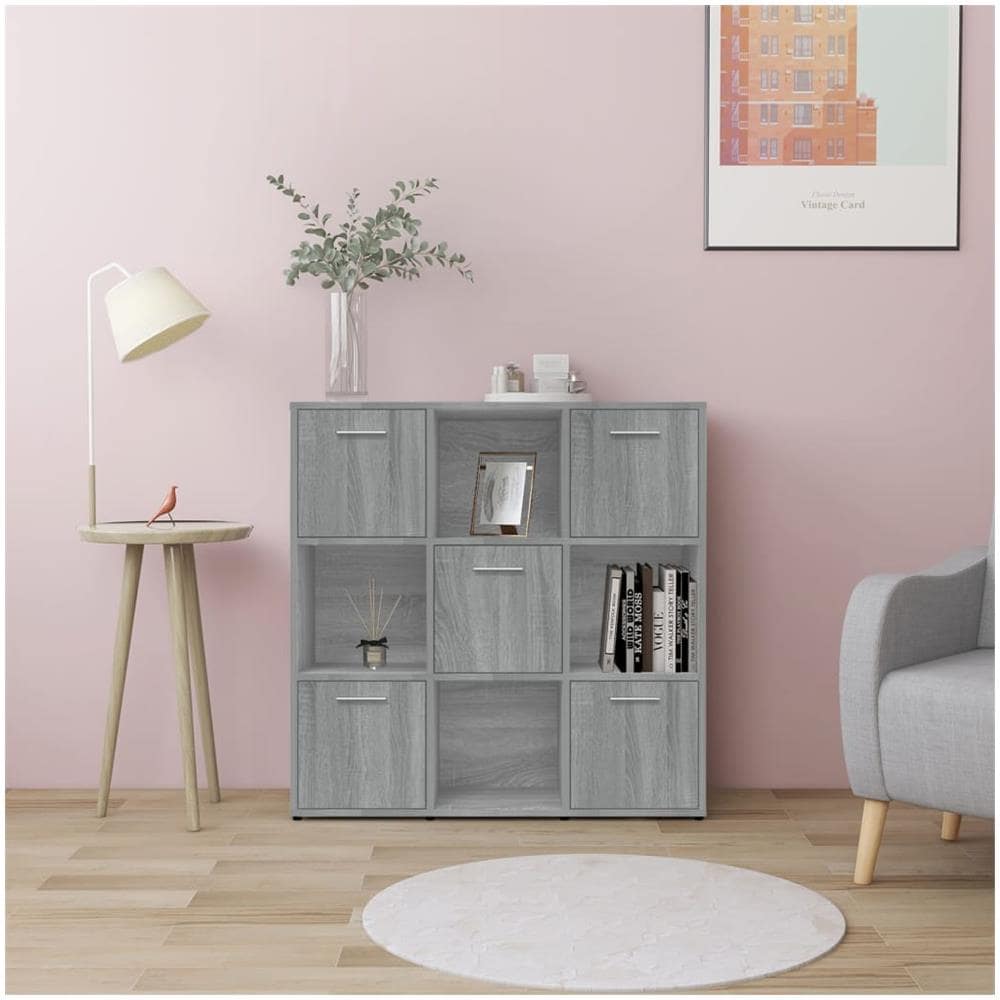 Libreria Grigio Sonoma 90x30x90 Cm In Legno Multistrato - Foto 1