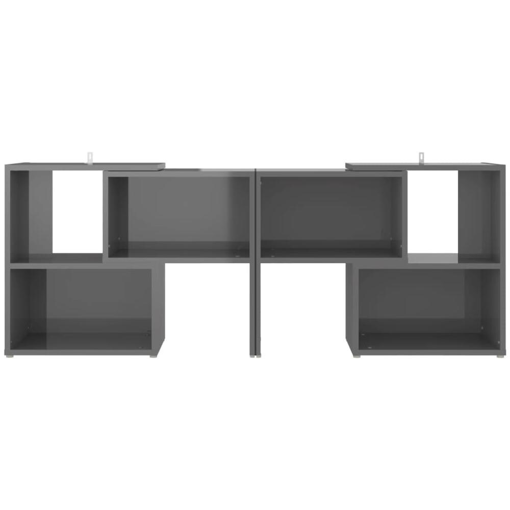 Mobile Tv Grigio Lucido 104x30x52 Cm In Truciolato - Foto 12