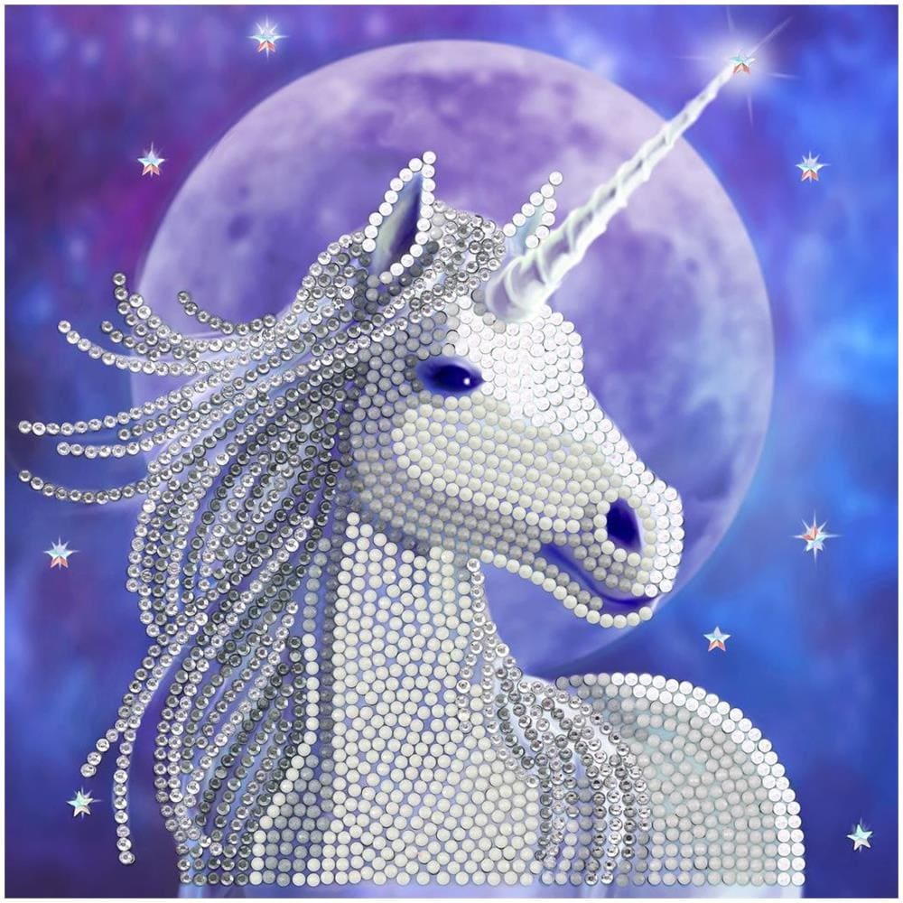 Biglietto Di Auguri Fai Da Te Con Diamanti - Unicorno Cosmico - 6 X 7' (18 X 18 Cm) - Foto 1
